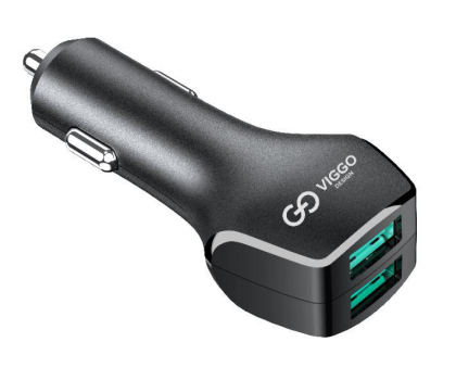 Ładowarka i akumulator VIGGO DESIGN 2xUSB 2.4A Czarna